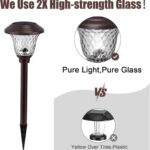 BEAU JARDIN 8 Pack Solar Pathway Lights Outdoor Solar Powered Waterproof Glass C... - Image 5