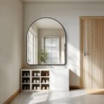 FORBATH Arched Wall Mirror 40"x48", Large Arch Bathroom Mirror Black Aluminum Wi... - Image 3