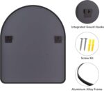 FORBATH Arched Wall Mirror 40"x48", Large Arch Bathroom Mirror Black Aluminum Wi... - Image 7