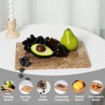 Natural Marble Cutting Boards for Kitchen - 12" x 8" Multi-Purpose Pastry Marble... - Image 5