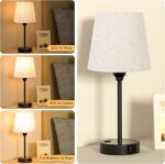 Mini Bedside Lamps for Bedrooms Set of 2 - Nightstand Bedroom Lamps with USB C P... - Image 4