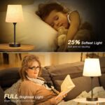 Mini Bedside Lamps for Bedrooms Set of 2 - Nightstand Bedroom Lamps with USB C P... - Image 5
