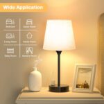 Mini Bedside Lamps for Bedrooms Set of 2 - Nightstand Bedroom Lamps with USB C P... - Image 6