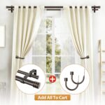 TONIAL1 Inch Double Curtain Rods 36 to 72 Inch (3 to 6 ft), Heavy Duty Decorativ... - Image 9