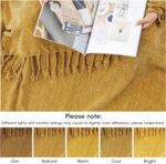 BATTILO HOME Mustard Yellow Throw Blanket for Couch Bed Sofa, Yellow Gold Chenil... - Image 7
