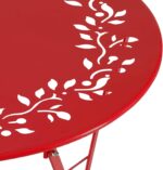 Alpine Corporation Indoor/Outdoor 3-Piece Bistro Set Folding Table and Chairs Pa... - Image 8