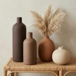 Ceramic Vase Set of 4, Decorative Neutral Modern Flower Vases for Home Decor, Li... - Image 3