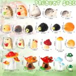 Woanger 30 Pcs Fairy Outdoor Garden Accessories Resin Mini Hedgehog Mushroom Min... - Image 3
