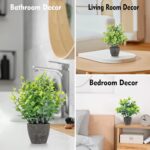 FAVOWREATH 4 Pack Fake Plants Ceramic Mini Artificial Greenery Potted Plants for... - Image 5