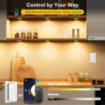 Smart Under Cabinet Lights Plug In, 6 Pack LED Puck Lights with App and Remote C... - Image 3