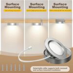 Smart Under Cabinet Lights Plug In, 6 Pack LED Puck Lights with App and Remote C... - Image 7