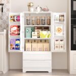 Gizoon Kitchen Pantry Storage Cabinet with Drawers Freestanding Bathroom Storage... - Image 3