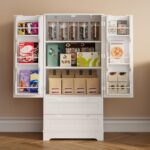 Gizoon Kitchen Pantry Storage Cabinet with Drawers Freestanding Bathroom Storage... - Image 6