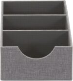 Household Essentials Grey 727-1 Deep 3 Section Drawer Organizer Box for Storage ... - Image 11
