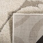 SAFAVIEH Florida Shag Collection Area Rug - 5'3" x 7'6", Cream & Beige, Scroll D... - Image 6
