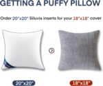 Siluvia 20"x20" Pillow Inserts Set of 2 Decorative Square Square Throw 20 Pillow... - Image 4