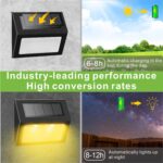 XLUX Solar Lights for Steps Decks Pathway Yard Stairs Fences, LED lamp, Rainproo... - Image 5