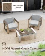 Aluminum Outdoor Patio Furniture Set, 7 Seats Outdoor Patio Conversation Sets wi... - Image 5