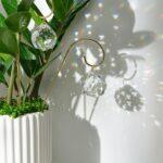 HDCRYSTALGIFTS 9pcs 30mm Crystal Ball Prism Suncatchers with 7.5'' Gold Plant Po... - Image 6