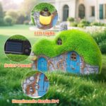 Outdoor Figurine Lights Garden House Statue - Outdoor Statues with Solar Lights ... - Image 5