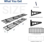 FLEXIMOUNTS 12-inch-by-72-inch Wall Shelf Garage Storage Rack Wall Mounted Float... - Image 3