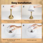 17” Touch Table Lamp for Bedroom Set of 2, 3-Way Dimmable Bedside Lamp for Night... - Image 7