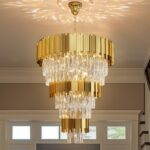 Modern Tier Crystal Chandelier for High Ceiling Luxury 8-Tier Round Chandeliers ... - Image 4