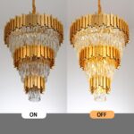 Modern Tier Crystal Chandelier for High Ceiling Luxury 8-Tier Round Chandeliers ... - Image 8