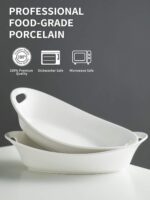 YHOSSEUN Large Serving Bowl with Handles, 1.5 Quarts Oval Serving Platter for Tu... - Image 3