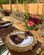 Gold Velvet Table Runner 10ft Extra Long Luxury 29x120 inch Soft Dinner Table Ru... - Image 3