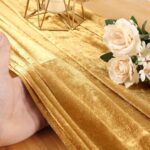Gold Velvet Table Runner 10ft Extra Long Luxury 29x120 inch Soft Dinner Table Ru... - Image 5