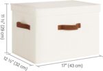 StorageWorks Fabric Storage Bins with Lid, Decorative Storage Boxes for Shelves,... - Image 3