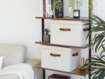 StorageWorks Fabric Storage Bins with Lid, Decorative Storage Boxes for Shelves,... - Image 6