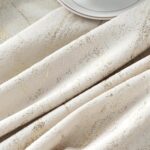 White and Gold Velvet Curtains for Living Room Cream Gold Foil Print Luxury Blac... - Image 7