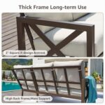 NATURAL EXPRESSIONS 6 Pieces Patio Furniture Sets, Metal Outdoor Sectional Furni... - Image 5