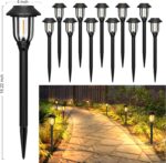 ILANCK Solar Pathway Lights Outdoor,12 Pack Solar Lights Outdoor Waterproof, War... - Image 3