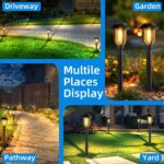 ILANCK Solar Pathway Lights Outdoor,12 Pack Solar Lights Outdoor Waterproof, War... - Image 5