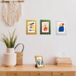 8x10 Picture Frame with Mat for 5x7, Wavy Edge Wooden Real Glass Photo Frame for... - Image 4