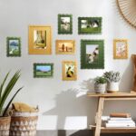 8x10 Picture Frame with Mat for 5x7, Wavy Edge Wooden Real Glass Photo Frame for... - Image 6