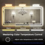 ISKM 88'' x 38'' LED Mirror for Bathroom Lighted Vanity Mirror for Wall Front Li... - Image 4