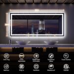 ISKM 88'' x 38'' LED Mirror for Bathroom Lighted Vanity Mirror for Wall Front Li... - Image 5