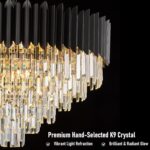 Luxury Crystal Chandelier Black Chandeliers — 30" 6-Tier 16-Light K9 Crystal, La... - Image 4