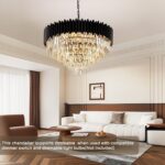 Luxury Crystal Chandelier Black Chandeliers — 30" 6-Tier 16-Light K9 Crystal, La... - Image 6