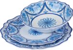 Veranda Melamine 12-Piece Dinnerware Set, Service for 4 – Includes Dinner Plates... - Image 4