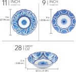 Veranda Melamine 12-Piece Dinnerware Set, Service for 4 – Includes Dinner Plates... - Image 5