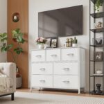 Sweetcrispy 7 Drawer Dresser with Fabric Bins Fabric Storage Tower Organizer for... - Image 3