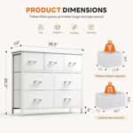 Sweetcrispy 7 Drawer Dresser with Fabric Bins Fabric Storage Tower Organizer for... - Image 4