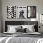 Trendy Leopard Canvas Wall Art Fashion Cheetah Lucky Skateboard Wall Decor Pictu... - Image 5