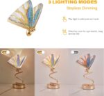 Metal Butterfly Luxury Acrylic Butterfly Table Lamp - Stained Glass Nordic Light... - Image 4