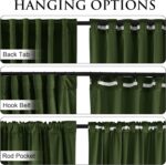 StangH Green Velvet Curtains 84 Inch Length, Luxury Vintage Emerald Drapes for B... - Image 4